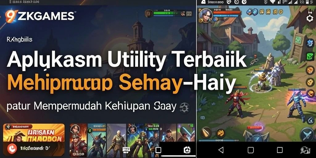 Screenshot utama 9ZKGAMES menampilkan antarmuka yang ramah pengguna untuk aplikasi Utility.