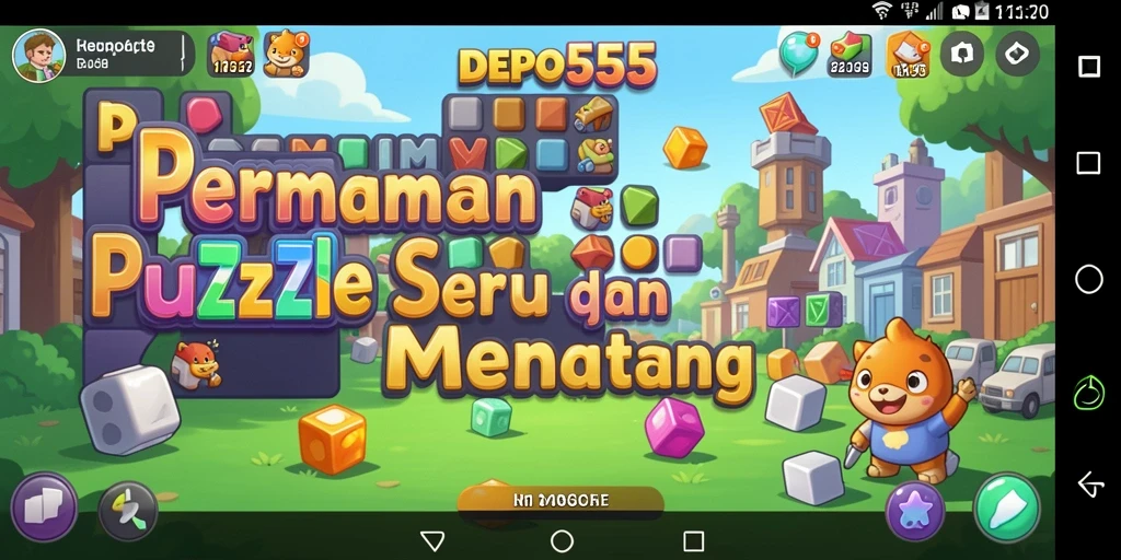 Tangkapan layar gameplay DEPO555 menunjukkan puzzle yang menantang dan menarik.