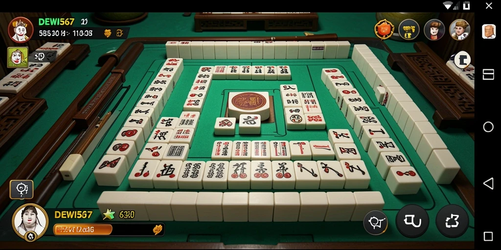 Tampilan gameplay seru dan menantang dalam DEWI567 Mahjong.