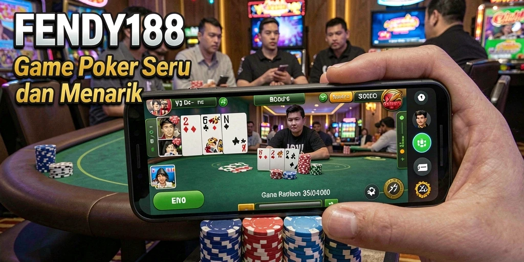Tampilan gameplay menarik saat bermain poker di FENDY188.