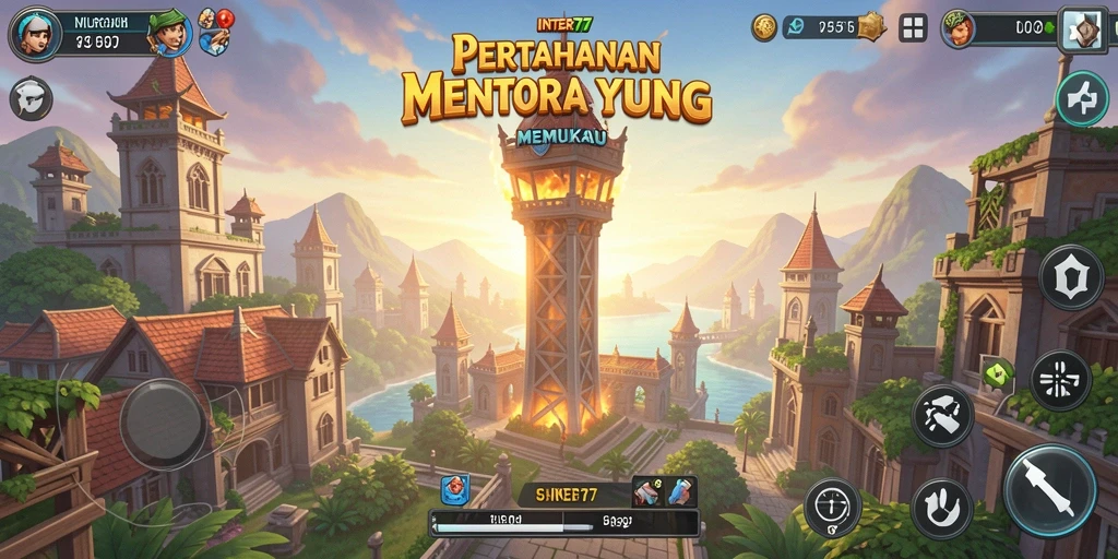 Tangkapan layar gameplay menambahkan ketegangan Tower Defense yang mendebarkan.
