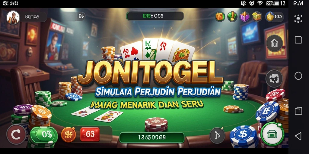 Tampilan utama gameplay JONITOGEL yang menarik dan interaktif.