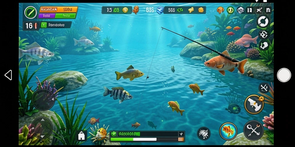 Tangkapan ikan besar di KAGANDAN saat bermain memancing.
