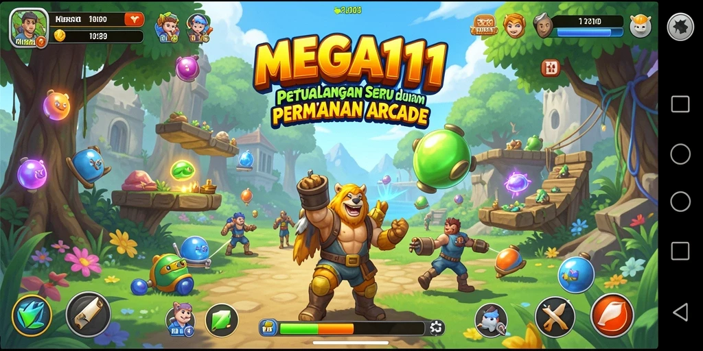 Tampilan penuh aksi dari gameplay seru MEGA111.