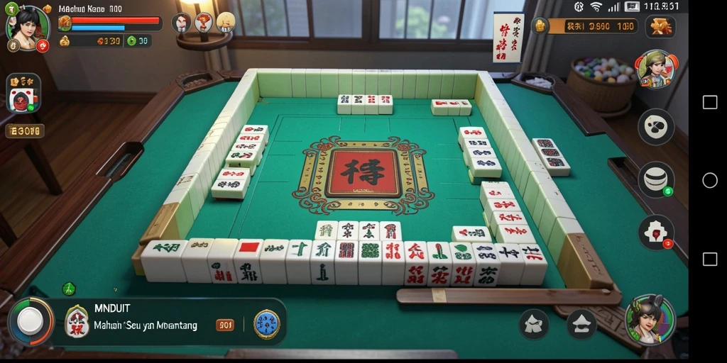 Screenshot utama MNDUIT menampilkan serunya gameplay Mahjong.