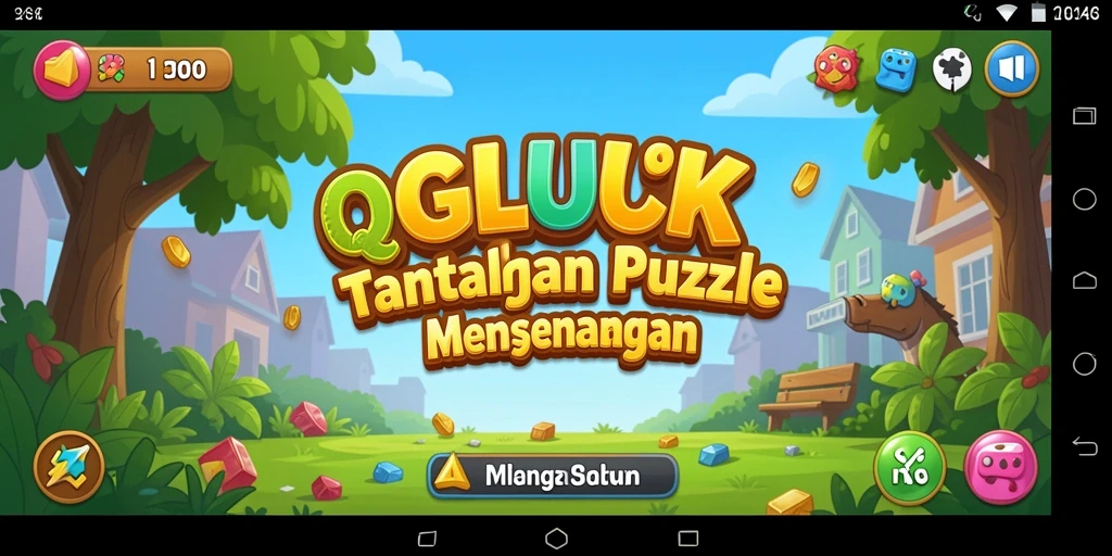 Tampilan gameplay QGLUCK yang memukau dan menantang.