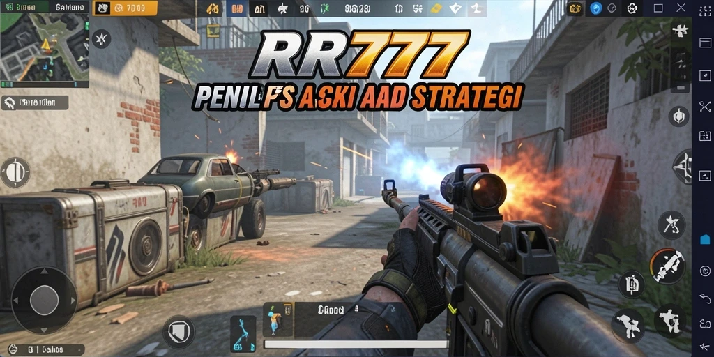 Tangkapan layar utama dari gameplay menegangkan di RR777.